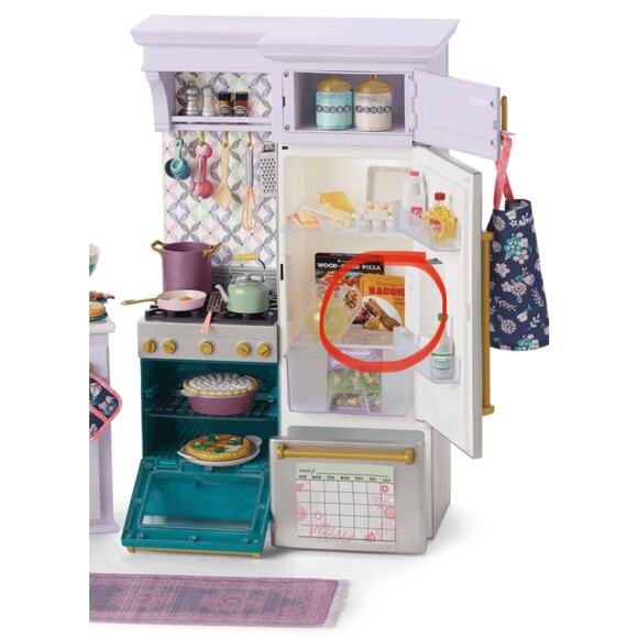 American Girl Doll Kitchen Fully Cooked BACON PIECES & BOX Food Accessories Set! - Picture 3 of 6